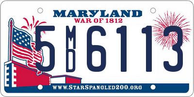 MD license plate 5MD6113