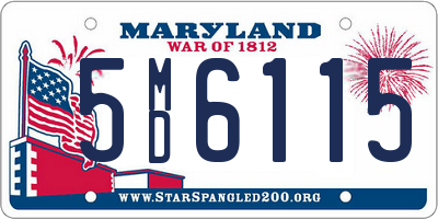 MD license plate 5MD6115