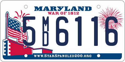 MD license plate 5MD6116