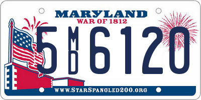 MD license plate 5MD6120