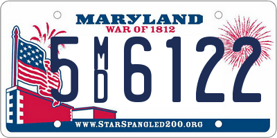 MD license plate 5MD6122