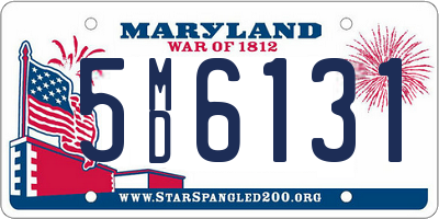 MD license plate 5MD6131