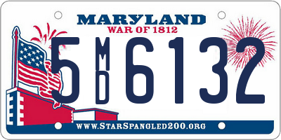 MD license plate 5MD6132