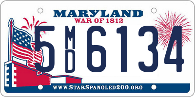 MD license plate 5MD6134