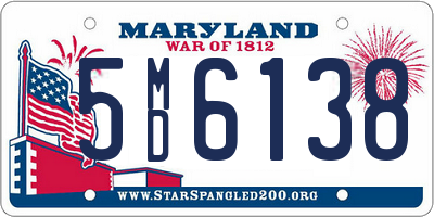 MD license plate 5MD6138
