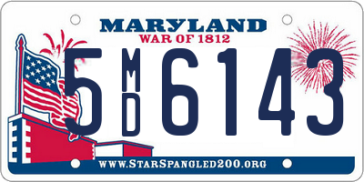 MD license plate 5MD6143