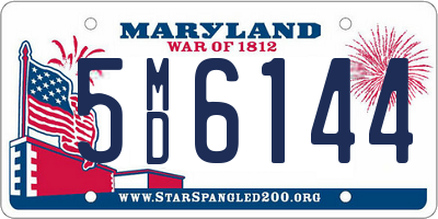 MD license plate 5MD6144