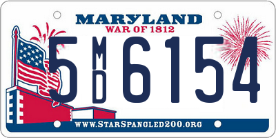 MD license plate 5MD6154