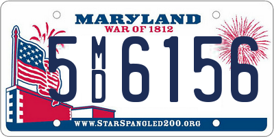 MD license plate 5MD6156