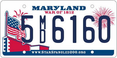 MD license plate 5MD6160