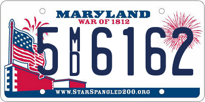 MD license plate 5MD6162