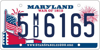 MD license plate 5MD6165