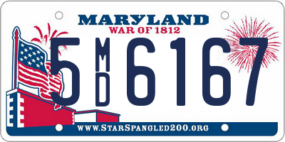 MD license plate 5MD6167