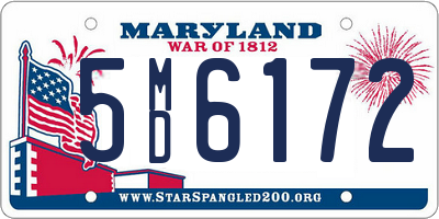 MD license plate 5MD6172