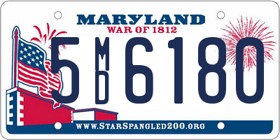 MD license plate 5MD6180