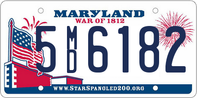 MD license plate 5MD6182