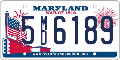 MD license plate 5MD6189