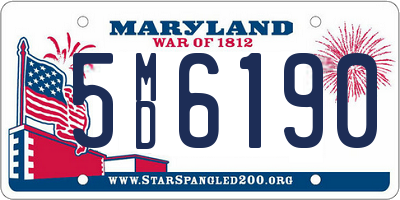 MD license plate 5MD6190