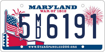 MD license plate 5MD6191