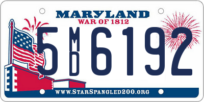 MD license plate 5MD6192