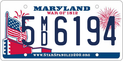 MD license plate 5MD6194