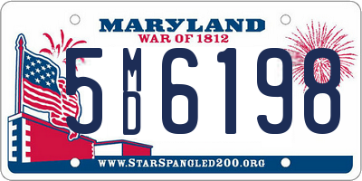 MD license plate 5MD6198