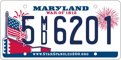 MD license plate 5MD6201