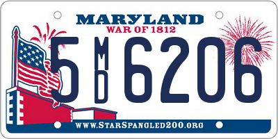 MD license plate 5MD6206