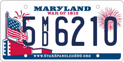 MD license plate 5MD6210