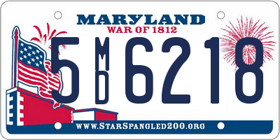 MD license plate 5MD6218