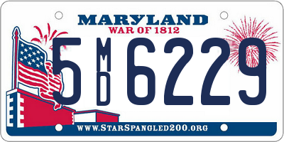 MD license plate 5MD6229