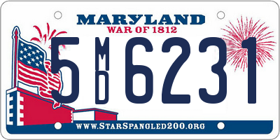 MD license plate 5MD6231