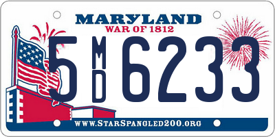 MD license plate 5MD6233