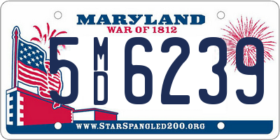 MD license plate 5MD6239