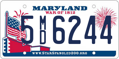 MD license plate 5MD6244