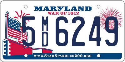 MD license plate 5MD6249