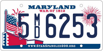 MD license plate 5MD6253