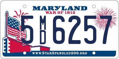 MD license plate 5MD6257