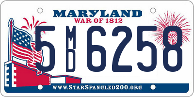 MD license plate 5MD6258