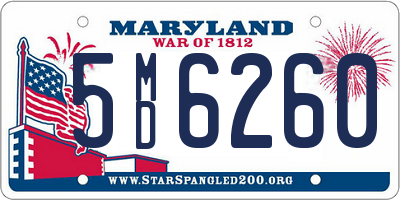 MD license plate 5MD6260