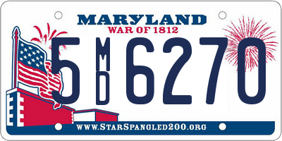 MD license plate 5MD6270