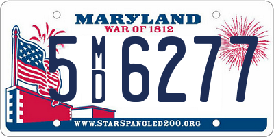 MD license plate 5MD6277