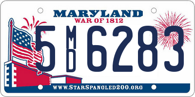 MD license plate 5MD6283