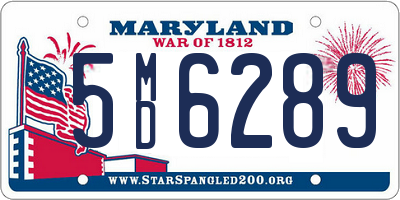 MD license plate 5MD6289