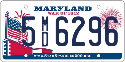 MD license plate 5MD6296