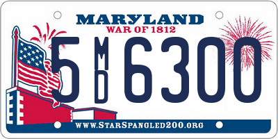 MD license plate 5MD6300