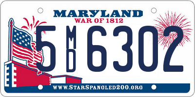 MD license plate 5MD6302