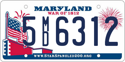 MD license plate 5MD6312