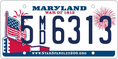 MD license plate 5MD6313