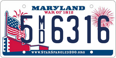 MD license plate 5MD6316